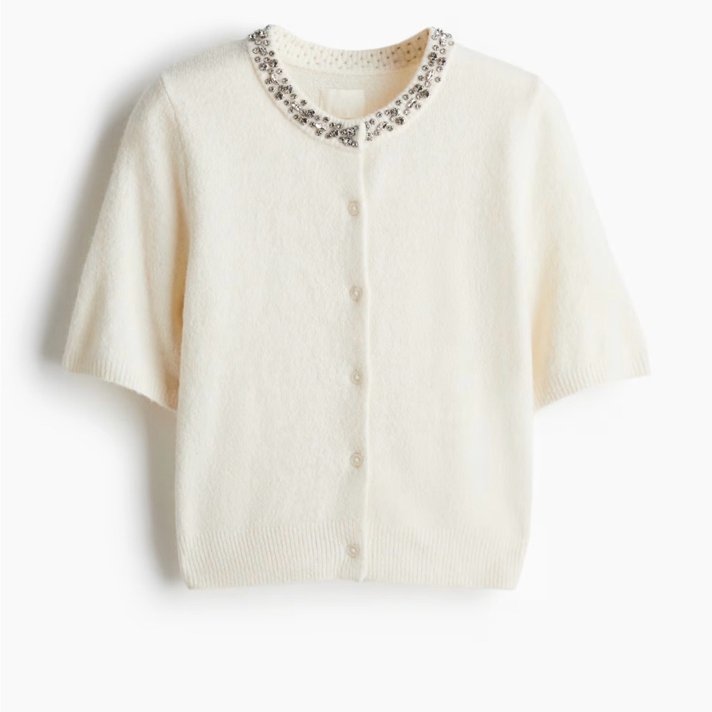 H&M Rhinestone Embellished Cardigan